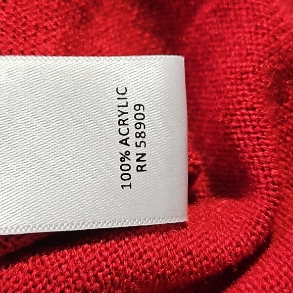 Allison Daley Black Red Grey Rhinestone Bling 100% Acrylic Sweater Size XL - Picture 7 of 7